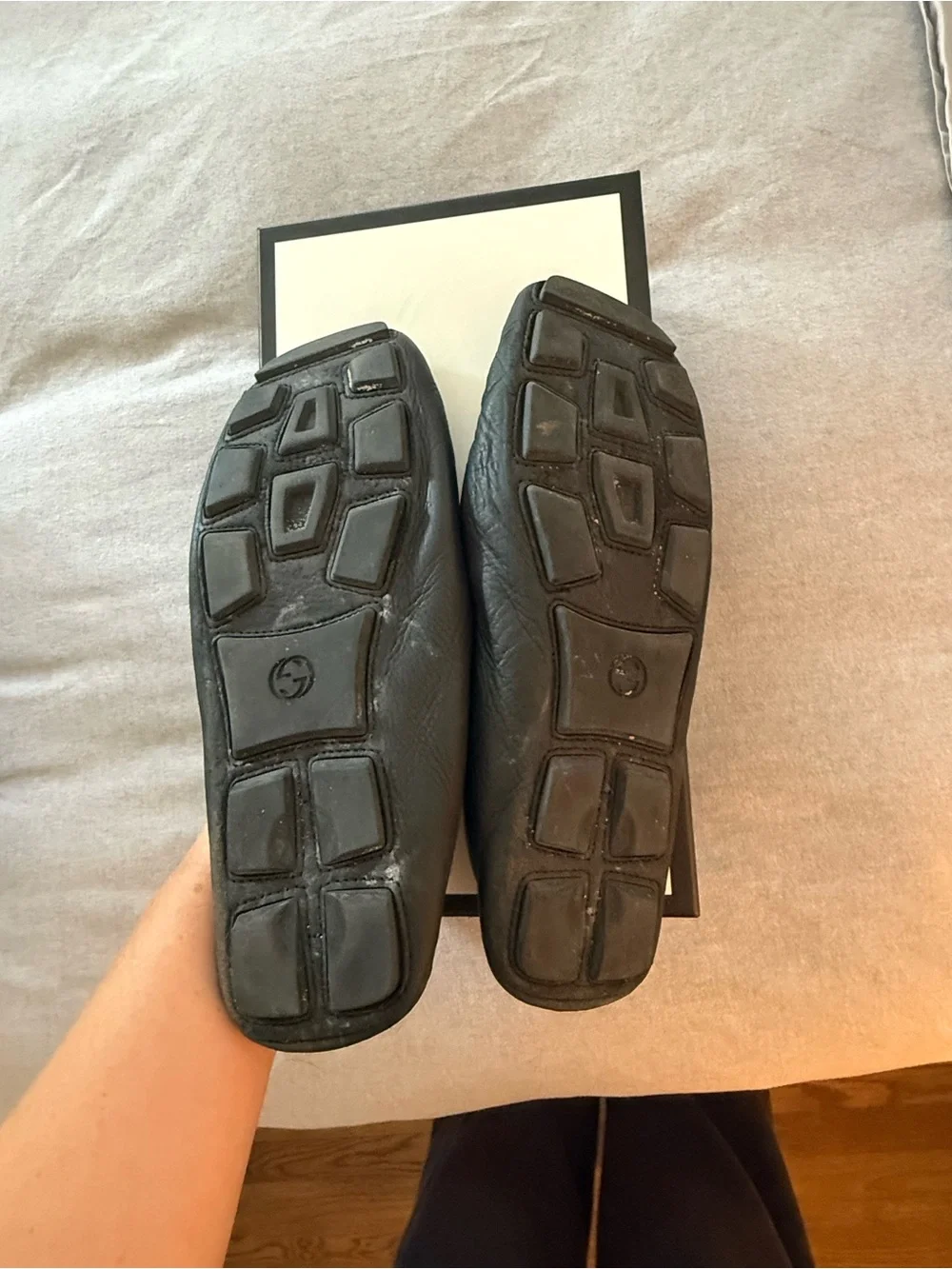 Men's Gucci Black Leather Horsebit Loafers